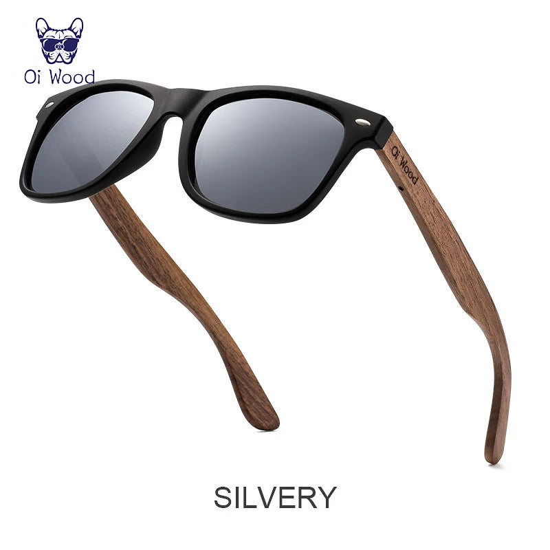 Oi Wood Brand Natural Wooden Sunglasses Men Polarized Fashion Sun Glasses Original Wood Oculos De Sol Masculino New TR90 Frames